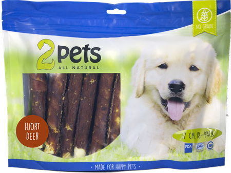2pets Tuggrulle m hjort 17cm 18-pack XL, 840g